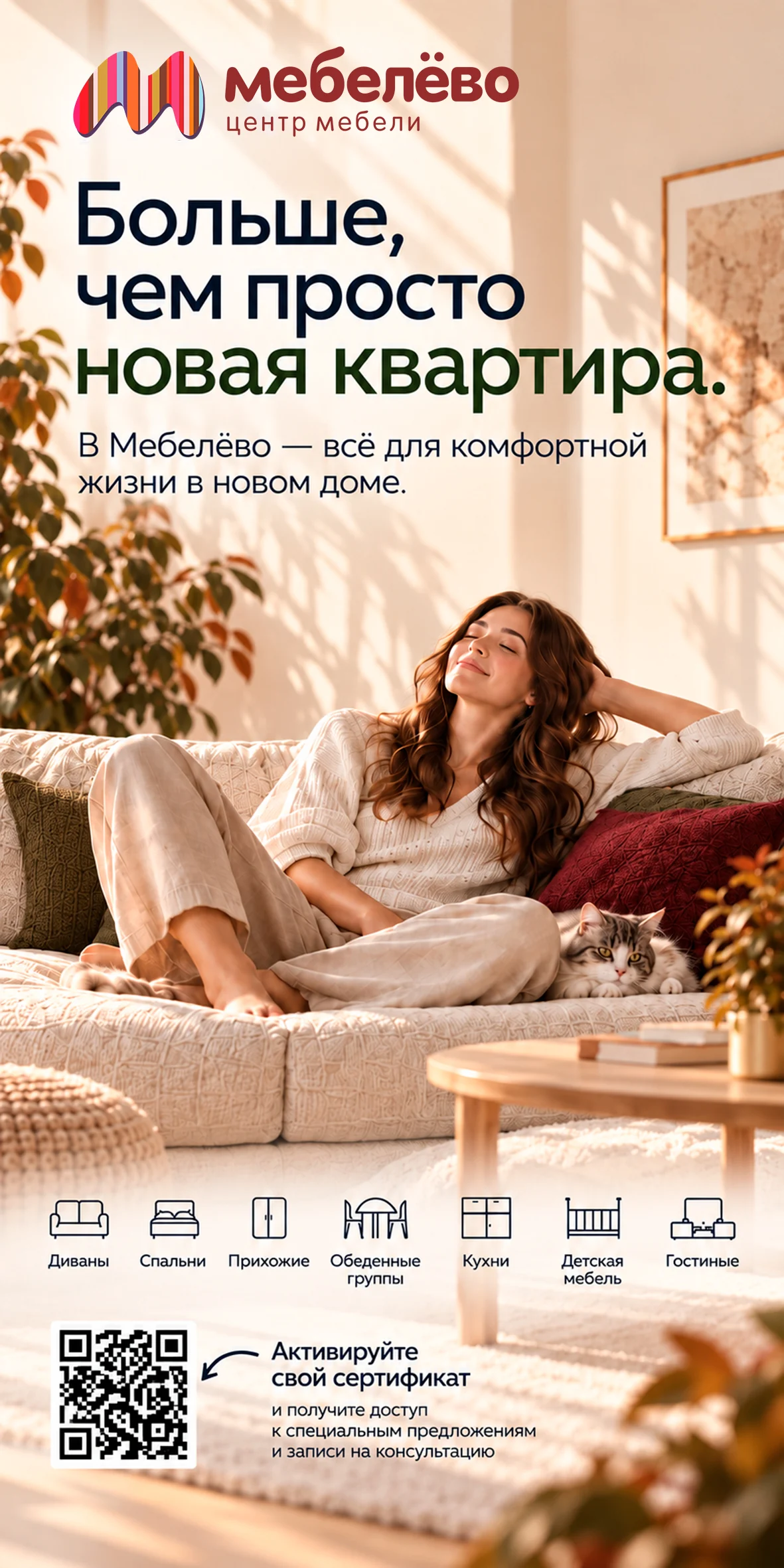 Сертификат Мебелёво для новой квартиры