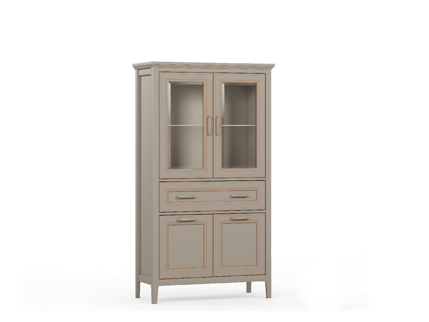 Шкаф-витрина Classic глиняный серый REG2W2D1S/170 купить