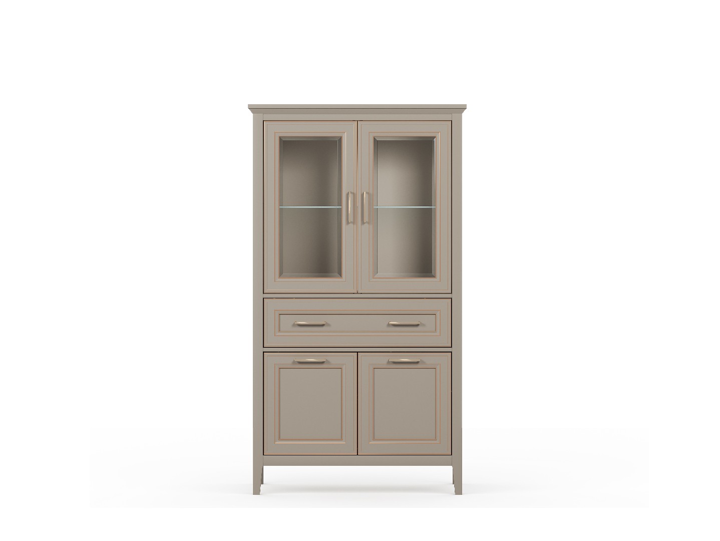 Шкаф-витрина Classic глиняный серый REG2W2D1S/170 купить